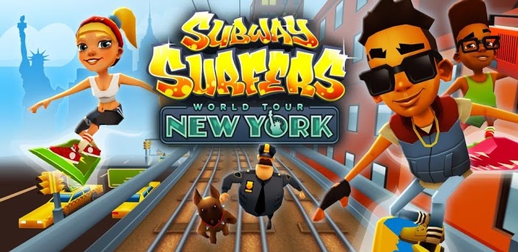 Далее на очереди прославившаяся игра для Iphone среди большинства пользователей сети: Subway Surfers