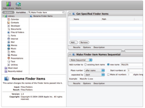 переименование элементов Finder
