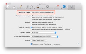 Как в Safari OS X Yosemite вернуть полный адрес веб-страницы